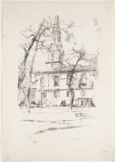 St. Giles-in-the-Fields door James Abbott McNeill Whistler