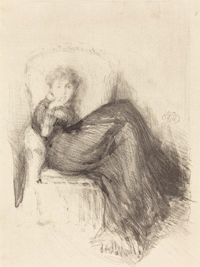 Studie: Maude Zittend, 1878 door James Abbott McNeill Whistler