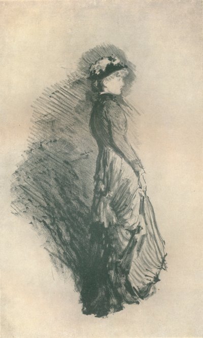 Studie: Staande figuur, 1878 door James Abbott McNeill Whistler