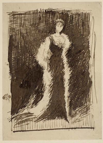 Studie voor Arrangement in Zwart: Lady Meux door James Abbott McNeill Whistler