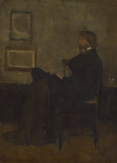 Studie voor Arrangement in grijs en zwart, nr. 2: Thomas Carlyle, 1872-73 door James Abbott McNeill Whistler