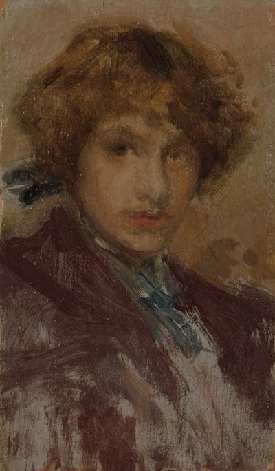 Studie van een Meisjeshoofd en Schouders, 1896-97 door James Abbott McNeill Whistler