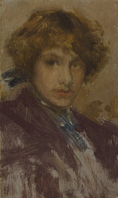 Studie van het hoofd en de schouders van een jong meisje door James Abbott McNeill Whistler