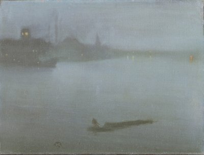 Thames - Nocturne in blauw en zilver door James Abbott McNeill Whistler