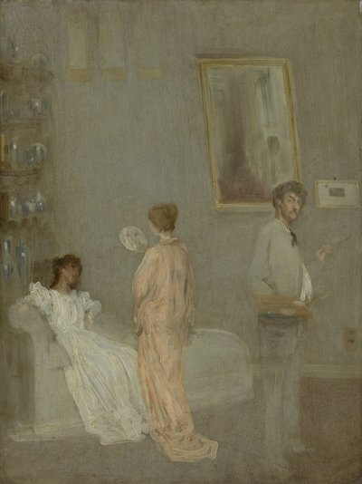 De kunstenaar in zijn atelier door James Abbott McNeill Whistler