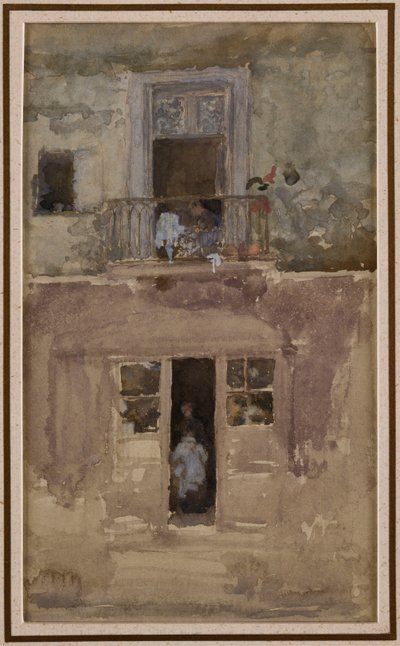 Het balkon, ca. 1888 door James Abbott McNeill Whistler