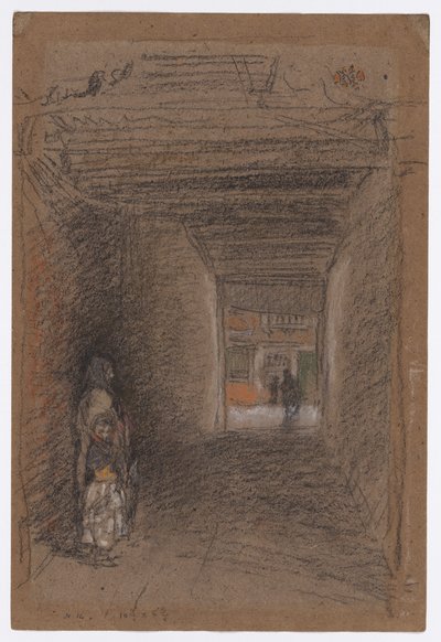 De bedelaars--Winter, eind 1879 of begin 1880 door James Abbott McNeill Whistler