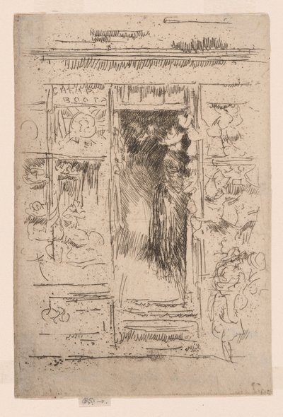 De Hoedenwinkel, ca. 1884-86 door James Abbott McNeill Whistler