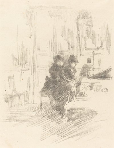 Het Duet, nr. 2, 1894 door James Abbott McNeill Whistler
