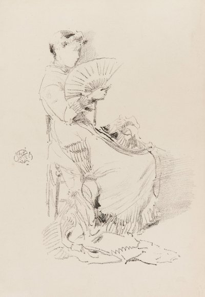 De waaier, 1879 door James Abbott McNeill Whistler