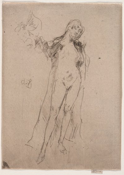Het Waaiermodel Nr. 3 door James Abbott McNeill Whistler
