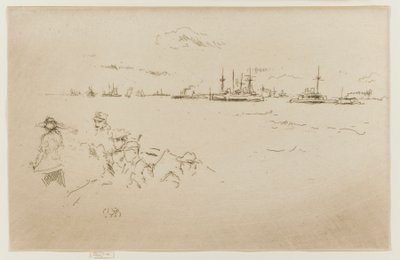 De vloot: monitors, 1887 door James Abbott McNeill Whistler