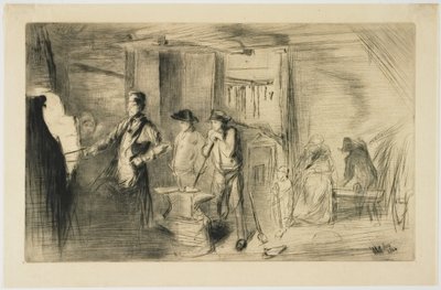 De smidse uit Zestien etsen van scènes aan de Theems en andere onderwerpen door James Abbott McNeill Whistler