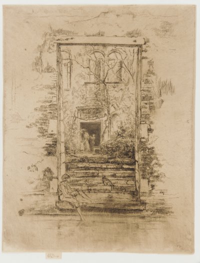De tuin, 1879-1880 door James Abbott McNeill Whistler