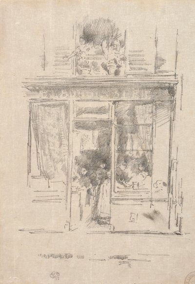 De wasvrouw - La Blanchisseuse de la Place Dauphine, 1894 door James Abbott McNeill Whistler