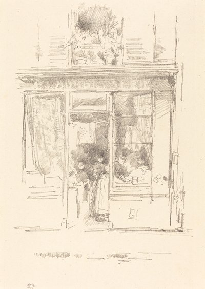 De wasvrouw: La Blanchisseuse de la Place Dauphine, 1894 door James Abbott McNeill Whistler