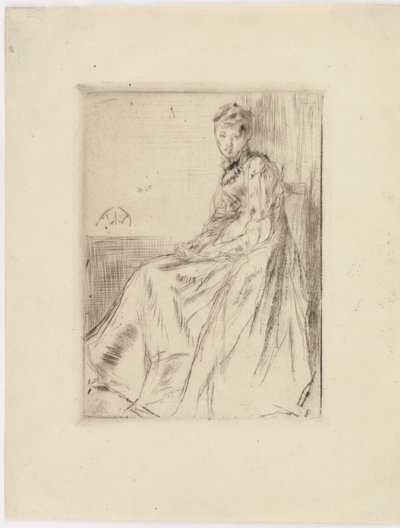 De Brief Maud, zittend, 1873 door James Abbott McNeill Whistler