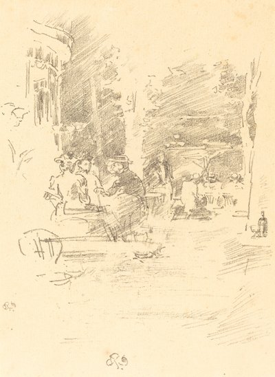 Het kleine café au Bois door James Abbott McNeill Whistler