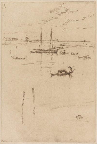 De kleine lagune, 1879-1880 door James Abbott McNeill Whistler