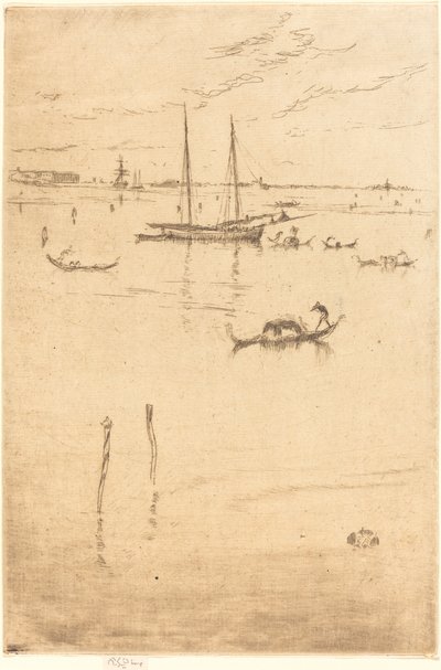 De Kleine Lagune, 1879-1880 door James Abbott McNeill Whistler