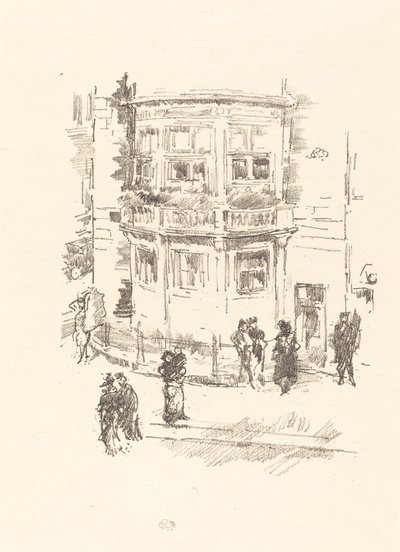 Het Raam van de Manager, Gaiety Theatre door James Abbott McNeill Whistler