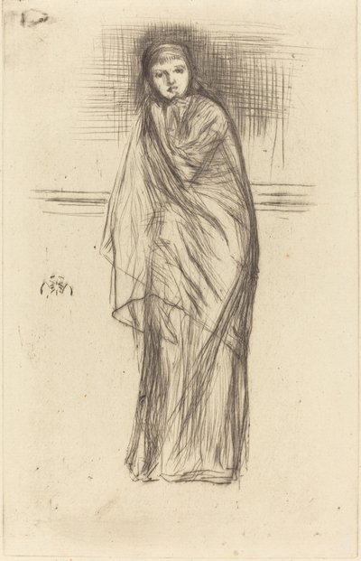 Het model rust, 1870 door James Abbott McNeill Whistler