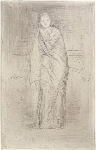 Het model rust, 1870 door James Abbott McNeill Whistler