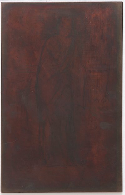 Het model rust: Drukplaat, 1870 door James Abbott McNeill Whistler
