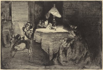 De Muziekkamer, 1858 door James Abbott McNeill Whistler