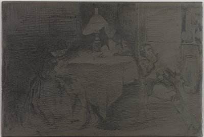 De Muziekkamer, 1858 door James Abbott McNeill Whistler