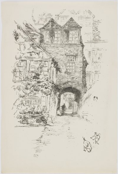 Het huis van de priester, Rouen, 1894-95 door James Abbott McNeill Whistler