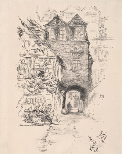 Het Priesterhuis, Rouen, 1894 door James Abbott McNeill Whistler