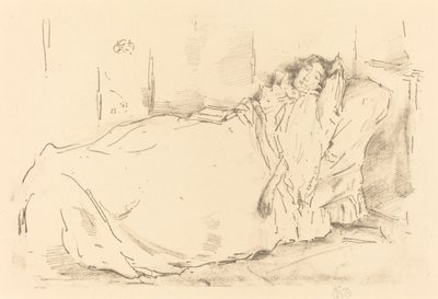 De Siësta, 1896 door James Abbott McNeill Whistler