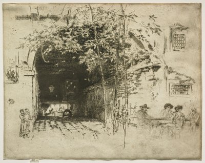 De Traghetto, 1880 door James Abbott McNeill Whistler