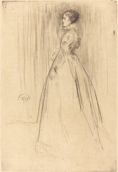 De fluwelen jurk, 1873 door James Abbott McNeill Whistler