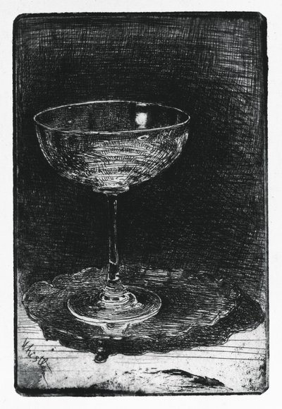 Het wijnglas door James Abbott McNeill Whistler