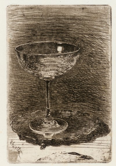 Het wijnglas door James Abbott McNeill Whistler