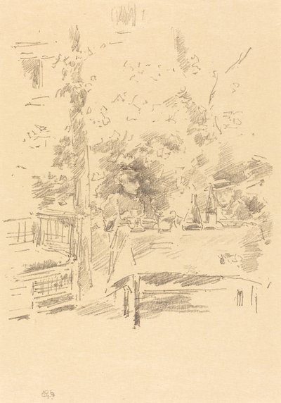Tête-à-tête in de tuin, 1894 door James Abbott McNeill Whistler