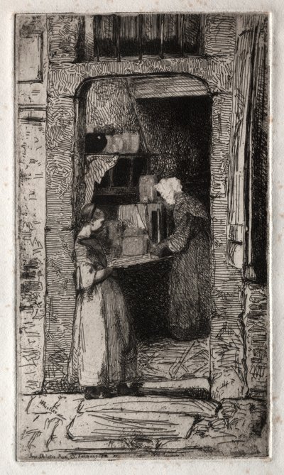 Twaalf etsen uit de natuur: La Marchande de Moutarde, 1858 door James Abbott McNeill Whistler