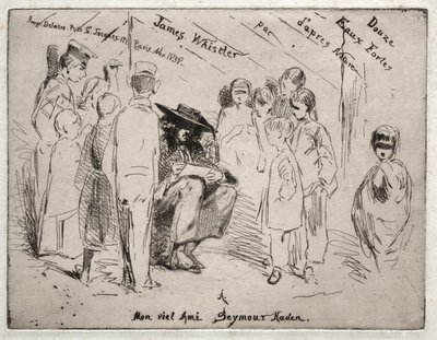 Twaalf etsen uit de natuur: Titelpagina - Delauney schetsen door James Abbott McNeill Whistler
