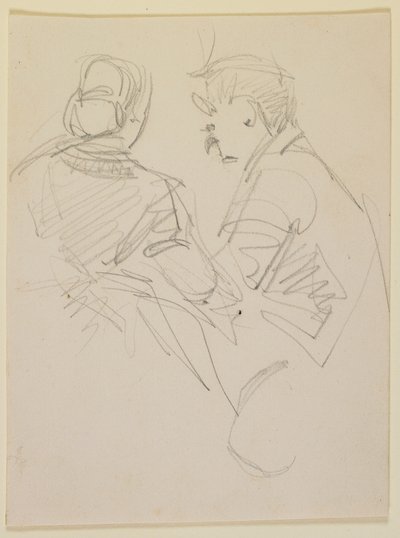 Twee figuren, 1858 door James Abbott McNeill Whistler