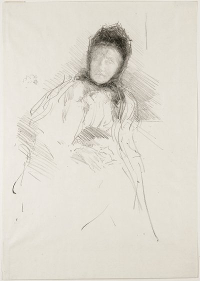 Onafgemaakte schets van Lady Haden, 1895 door James Abbott McNeill Whistler