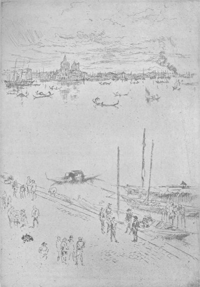 Staand Venetië, ca. 1880, 1904 door James Abbott McNeill Whistler