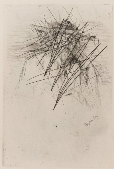 Whistler met een hoed door James Abbott McNeill Whistler