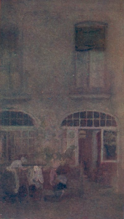 Wit en grijs Het hotelbinnenhof Dieppe door James Abbott McNeill Whistler