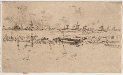 Zaandam door James Abbott McNeill Whistler