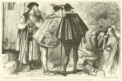 De kelder onder het Hogerhuis, die hij vol hout en kolen vond door James Abbott Pasquier