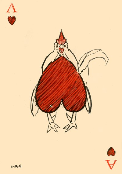 De corpulente Chanticleer, van het harten aas, 1910 door James Affieck Shepherd
