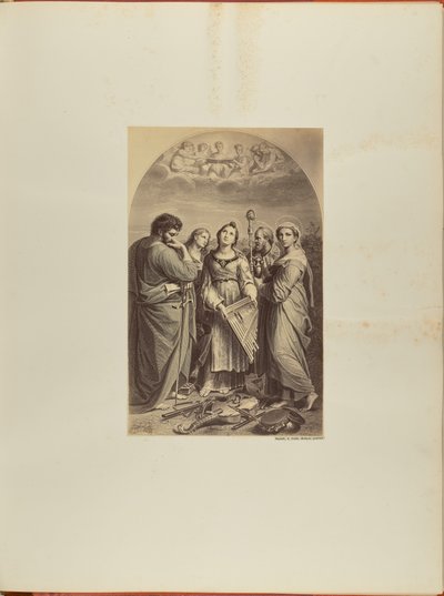 Rafaël, Heilige Cecilia. Bologna. gravure door James Anderson