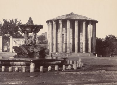 Tempel van Vesta en fontein, Rome, 1860s door James Anderson